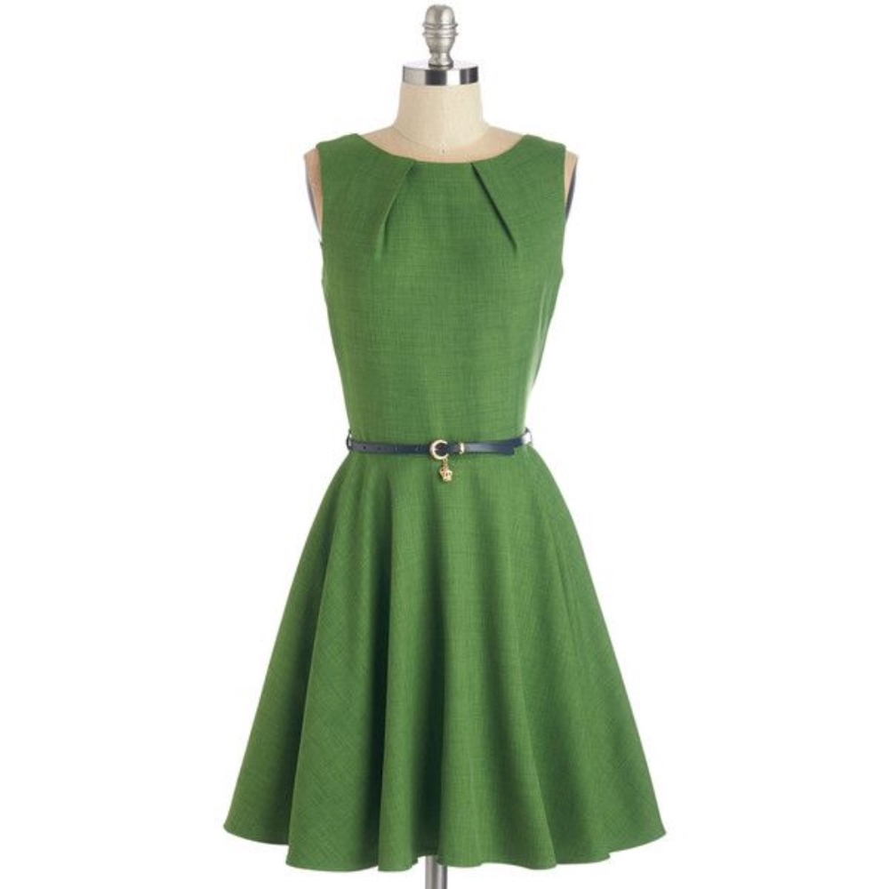 ModCloth Luck Be A Lady A-Line Dress in Fern
